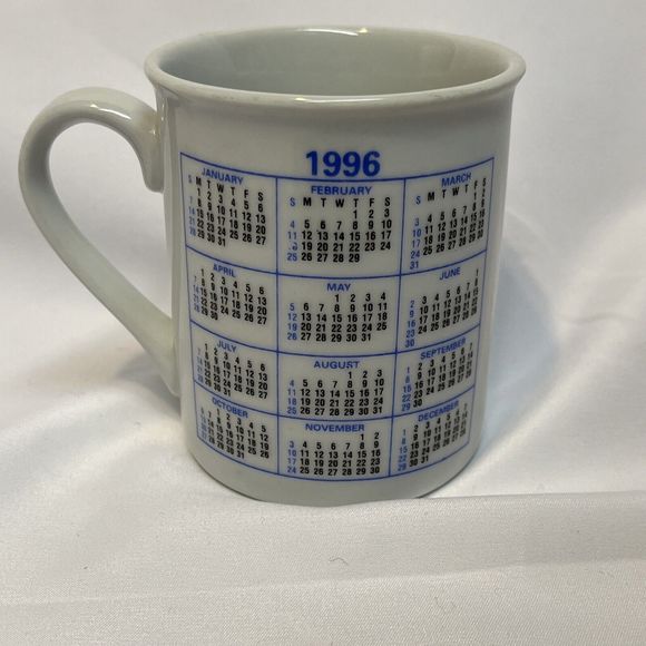 Trinity Broadcasting Network TBN Coffee Mug Cup Calendar 1996 Religious - Picture 2 of 5